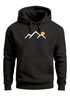 Herren Hoodie Mountain Minimal | Kapuzensweatshirt mit Bergmotiv und Sonne Outdoor Streetwear Design Neverless®preview