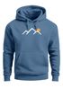 Herren Hoodie Mountain Minimal | Kapuzensweatshirt mit Bergmotiv und Sonne Outdoor Streetwear Design Neverless®preview