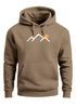 Herren Hoodie Mountain Minimal | Kapuzensweatshirt mit Bergmotiv und Sonne Outdoor Streetwear Design Neverless®preview