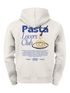 Herren Hoodie Pasta Lovers Club | Kapuzensweatshirt Backprint Spaghetti Design Food Retro Style Männer Fashion Neverless®preview