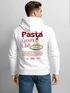 Herren Hoodie Pasta Lovers Club | Kapuzensweatshirt Backprint Spaghetti Design Food Retro Style Männer Fashion Neverless®preview