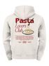 Herren Hoodie Pasta Lovers Club | Kapuzensweatshirt Backprint Spaghetti Design Food Retro Style Männer Fashion Neverless®preview