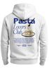 Herren Hoodie Pasta Lovers Club | Kapuzensweatshirt Backprint Spaghetti Design Food Retro Style Männer Fashion Neverless®preview
