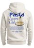 Herren Hoodie Pasta Lovers Club | Kapuzensweatshirt Backprint Spaghetti Design Food Retro Style Männer Fashion Neverless®preview