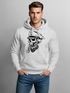 Herren Hoodie Totenkopf Kapitän Captain Skull Sailor Totenschädel Kapuzen-Pullover Männer Neverless®preview