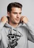 Herren Hoodie Totenkopf Kapitän Captain Skull Sailor Totenschädel Kapuzen-Pullover Männer Neverless®preview