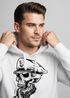 Herren Hoodie Totenkopf Kapitän Captain Skull Sailor Totenschädel Kapuzen-Pullover Männer Neverless®preview