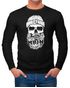Herren Long-Sleeve Aufdruck Moin Totenkopf Anker Skull Print Motiv Bart Langarm-Shirt Neverless®preview