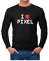 Herren Long-Sleeve I Love Pixel Langarm-Shirt Moonworks®preview