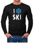 Herren Long-Sleeve I Love Ski Ich liebe Ski Wintersportler Ski-Fahrer Langarm-Shirt Moonworks®preview