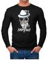 Herren Long-Sleeve Totenkopf Filzhut Bayern Skull Blume Servus Fun-Shirt Langarm-Shirt Moonworks®preview