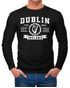 Herren Longsleeve Dublin Irland Retro Design Aufdruck Print Schrift Langarm-Shirt Fashion Streetstyle Neverless®preview