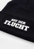 Herren Mütze Auf der Flucht Beanie Strickmütze mit Spruch Aufdruck Fasching Karneval Kostümergänzung Accessoires Lustig Männer Moonworks®preview