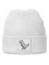 Herren Mütze Beanie Patch Dino Tyrannosaurus Rex Aufdruck Wintermütze Aufdruck Print Strickmütze Rippstrick Neverless®preview