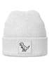 Herren Mütze Beanie Patch Dino Tyrannosaurus Rex Aufdruck Wintermütze Aufdruck Print Strickmütze Rippstrick Neverless®preview