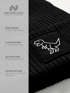 Herren Mütze Beanie Patch Dino Tyrannosaurus Rex Aufdruck Wintermütze Aufdruck Print Strickmütze Rippstrick Neverless®preview