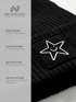 Herren Mütze Beanie Patch Stern Wintermotiv Wintermütze Aufdruck Print Strickmütze Rippstrick Neverless®preview