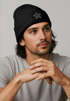 Herren Mütze Beanie Patch Stern Wintermotiv Wintermütze Aufdruck Print Strickmütze Rippstrick Neverless®preview