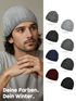 Herren Strickmütze mit Fleecefutter| gefütterte Wintermütze Winddicht Rippstrick | Outdoor Sport Neverless®preview