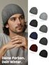 Herren Strickmütze mit Fleecefutter| gefütterte Wintermütze Winddicht Rippstrick | Outdoor Sport Neverless®preview