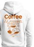 Herren Sweatjacke Backprint Coffe & Croissants Zipjacke Zip-Hoodie Grafik Männer Fashion Streetstyle Neverless®preview