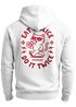 Herren Sweatjacke Backprint | Eat twice Pizza Cat | Zipjacke Zip-Hoodie mit Katze Fashion Streetstyle Neverless®preview