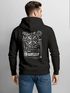 Herren Sweatjacke Backprint Kompass Zipjacke Zip-Hoodie Männer Fashion Urban  Streetstyle Neverless®preview