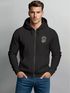 Herren Sweatjacke Backprint Kompass Zipjacke Zip-Hoodie Männer Fashion Urban  Streetstyle Neverless®preview