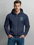 Herren Sweatjacke Backprint Logo Natur Maritim Symbole Zipjacke Zip-Hoodie Männer Fashion Streetstyle Neverless®preview