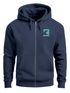 Herren Sweatjacke Backprint Logo Natur Maritim Symbole Zipjacke Zip-Hoodie Männer Fashion Streetstyle Neverless®preview