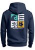 Herren Sweatjacke Backprint Logo Natur Maritim Symbole Zipjacke Zip-Hoodie Männer Fashion Streetstyle Neverless®preview