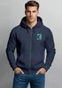 Herren Sweatjacke Backprint Logo Natur Maritim Symbole Zipjacke Zip-Hoodie Männer Fashion Streetstyle Neverless®preview