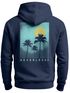 Herren Sweatjacke Backprint Palmen Zipjacke Zip-Hoodie Sunset Design Männer Beach Vibes Fashion Streetstyle Neverless®preview