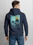 Herren Sweatjacke Backprint Palmen Zipjacke Zip-Hoodie Sunset Design Männer Beach Vibes Fashion Streetstyle Neverless®preview