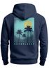 Herren Sweatjacke Backprint Palmen Zipjacke Zip-Hoodie Sunset Design Männer Beach Vibes Fashion Streetstyle Neverless®preview