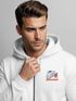Herren Sweatjacke Backprint Spritzing the day away Schriftzug Zipjacke Zip-Hoodie Männer Fashion Streetstyle Neverless®preview
