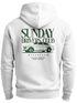 Herren Sweatjacke Backprint Sunday Driver Retro Car Grafik Zipjacke Zip-Hoodie Männer Fashion Streetstyle Neverless®preview