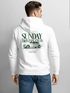 Herren Sweatjacke Backprint Sunday Driver Retro Car Grafik Zipjacke Zip-Hoodie Männer Fashion Streetstyle Neverless®preview