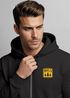 Herren Sweatjacke Backprint Think Outside Zipjacke Statement Zip-Hoodie Männer Fashion Streetstyle Neverless®preview