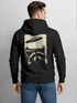 Herren Sweatjacke Backprint Waschbät Ufo Alien Invasion Zipjacke Zip-Hoodie Männer Fashion Streetstyle Neverless®preview