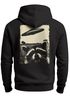 Herren Sweatjacke Backprint Waschbät Ufo Alien Invasion Zipjacke Zip-Hoodie Männer Fashion Streetstyle Neverless®preview