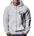 Herren Sweatjacke Bedruckt Welle Logo Print Zipjacke mit Kapuze Männer Fashion Streetstyle Neverless®preview