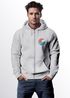 Herren Sweatjacke Bedruckt Welle Logo Print Zipjacke mit Kapuze Männer Fashion Streetstyle Neverless®preview