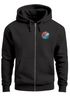 Herren Sweatjacke Bedruckt Welle Logo Print Zipjacke mit Kapuze Männer Fashion Streetstyle Neverless®preview