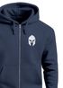Herren Sweatjacke Kapuze Zip Hoodie mit Print Aufdruck Sparta Helm Fashion Streetstyle Neverless®preview