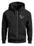 Herren Sweatjacke mit Kapuze Dino Print Dinosaurier T-Rex Logo Zipjacke Zip-Hoodie  Männer Fashion Streetstyle Neverless®preview
