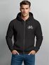 Herren Sweatjacke mit Kapuze Fahrrad Logo Print Motiv Zipjacke Zip-Hoodie  Männer Fashion Streetstyle Neverless®preview