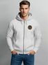 Herren Sweatjacke mit Kapuze Logo Bäume Wald Print Outdoor Motiv Zip Hoodie Männer Fashion Neverless®preview