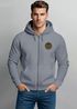 Herren Sweatjacke mit Kapuze Logo Bäume Wald Print Outdoor Motiv Zip Hoodie Männer Fashion Neverless®preview