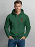 Herren Sweatjacke mit Kapuze Logo Bäume Wald Print Outdoor Motiv Zip Hoodie Männer Fashion Neverless®preview